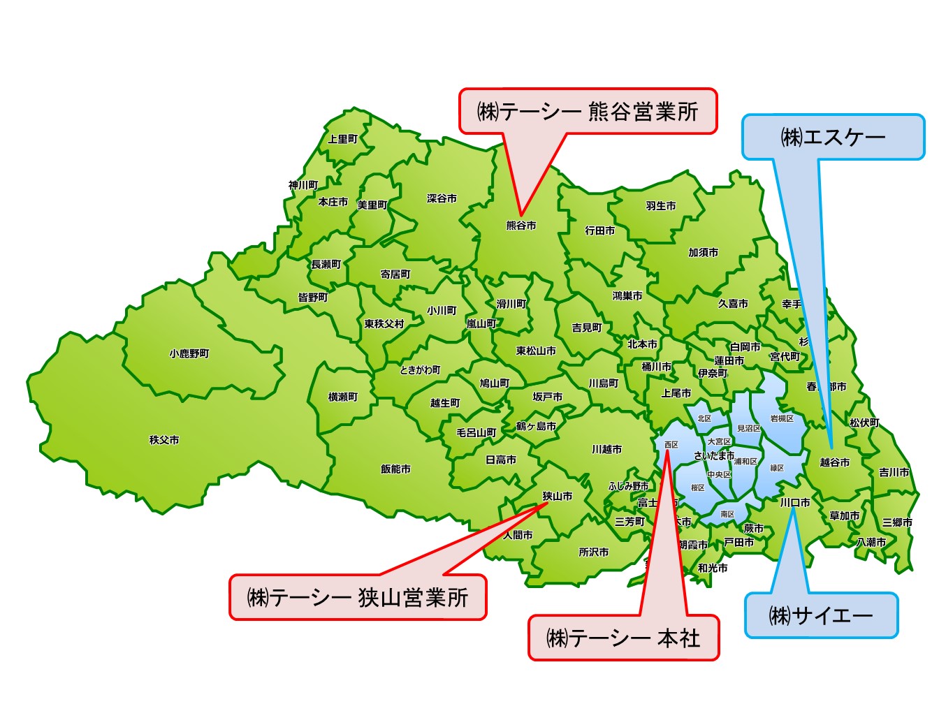 埼玉県内地図